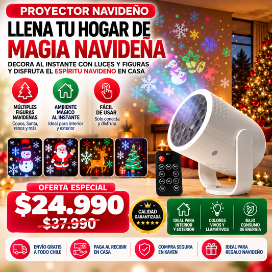 Proyector Navideño LED | Interior y Exterior